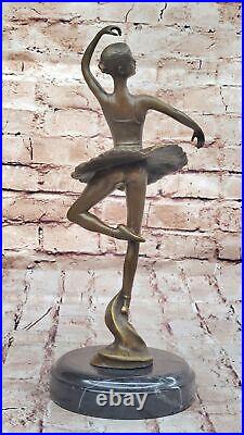 12 Grand Classique Danseuse Ballerine Signée Bronze Sculpture Art Nouveau