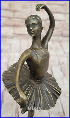 12 Grand Classique Danseuse Ballerine Signée Bronze Sculpture Art Nouveau