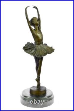12 Grand Classique Danseuse Ballerine Signée Bronze Sculpture Art Nouveau