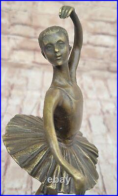 12 Grand Classique Danseuse Ballerine Signée Bronze Sculpture Art Nouveau