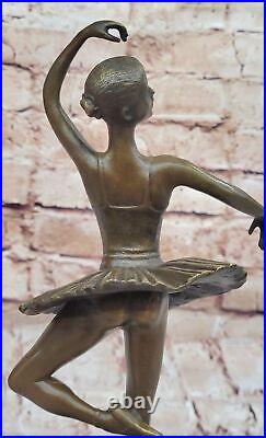 12 Grand Classique Danseuse Ballerine Signée Bronze Sculpture Art Nouveau