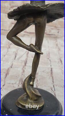 12 Grand Classique Danseuse Ballerine Signée Bronze Sculpture Art Nouveau