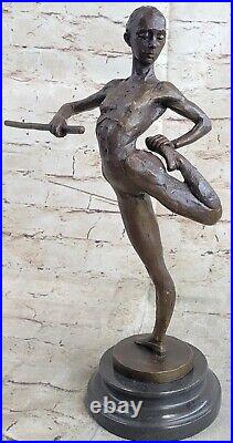 14 Grand Classique Danseuse Ballerine Signée Bronze Sculpture Art Nouveau