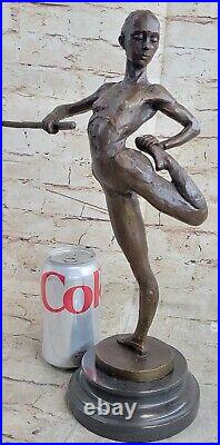 14 Grand Classique Danseuse Ballerine Signée Bronze Sculpture Art Nouveau