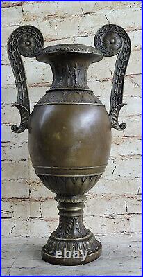 16 Ouest Art Déco / Nouveau Bronze Vase Pot Métal Laiton Sculpture Figurine