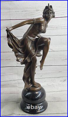 21 Classique Danseuse Signe Bronze Statue Art Déco Nouveau Marbre Ouvre