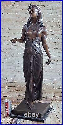86.4cmx27.9cmBronze Sculpture Style Art Nouveau Deco Égyptien Royal Princesse L