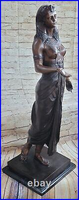 86.4cmx27.9cmBronze Sculpture Style Art Nouveau Deco Égyptien Royal Princesse L