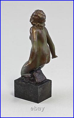 99838037 Sculpture Féminin Nu Zinkspritzguss Art Nouveau Um 1900