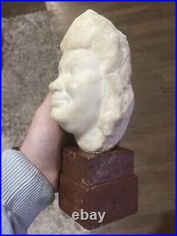 ALDO BARTELLETTY (1898-1976) Sculpture Visage Marbre Italie 1900's Art Nouveau