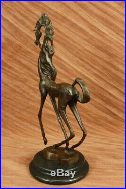 Abstrait Art Moderne Salvador Dali Cheval Fonte Bronze Sculpture Marbre Statue