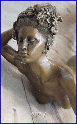 Américain Style Art Nouveau Bronze Sculpture The par Harriet Frishmuth Figure Nu
