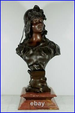 Ancien Bronze Signé Anton Nelson Cachet Fondeur H. Luppens & Cie Art Nouveau