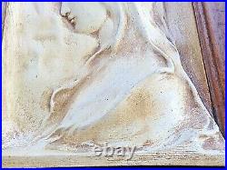 Ancien reliquaire Art-Nouveau en terre cuite de la Vierge Marie-Paul Gonzalès
