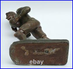 Ancien statue sculpture régule sport RUGBY 1900 Art Nouveau H. FUGERE 34 cm