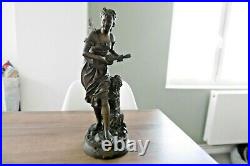 Ancienne sculpture statue en bronze La Cigale signée Bouret art nouveau