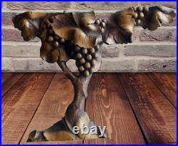 Antique Sculpture fait Main période Art Nouveau Vigne Grappe Raisin Vintage D