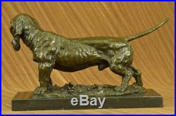 Art Déco Bronze Sculpture Statue Basset Bloodhound Chien Sleuth Figurine