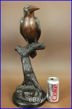 Art Déco Collectionneur Numérotée Édition Colibri Oiseau Bronze Sculpture Statue