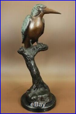 Art Déco Collectionneur Numérotée Édition Colibri Oiseau Bronze Sculpture Statue