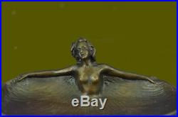 Art Déco Érotique par Rubin Bijoux Pièce Support Bronze Sculpture Statue Solde