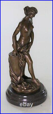Art Déco / Nouveau Érotique Artwork Chair Femme Femelle Bronze Sculpture Statue