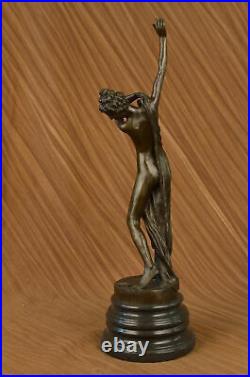 Art Déco / Nouveau Érotique Danseuse Par Segar Main Fabriqué Classique Bronze