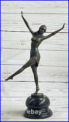 Art Déco Nouveau Exotique Danseuse Par Chiparus Bronze Sculpture Figurine