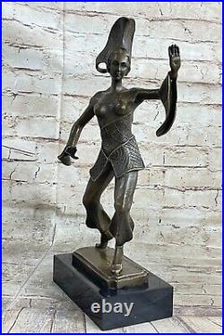 Art Déco / Nouveau Exotique Danseuse Par Chiparus Bronze Sculpture Figurine