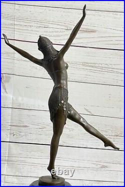 Art Déco Nouveau Exotique Danseuse Par Chiparus Bronze Sculpture Figurine