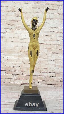Art Déco Nouveau Exotique Danseuse Par Chiparus Bronze Sculpture Figurine Deal