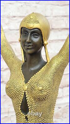 Art Déco Nouveau Exotique Danseuse Par Chiparus Bronze Sculpture Figurine Deal