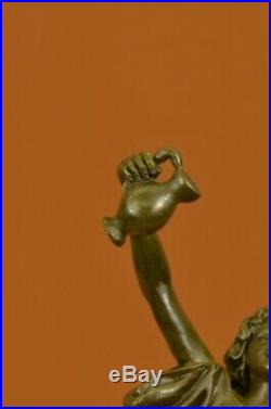 Art Déco Nouveau Fonte Bacchus Déesse de Vin Bronze Sculpture Figurine Solde