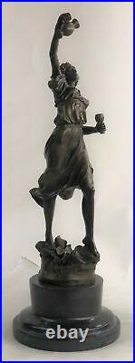 Art Déco Nouveau Fonte Bacchus Goddess of Vin Bronze Sculpture Figurine SOLDÉ