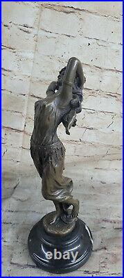 Art Déco / Nouveau Fonte Gypsy Danseuse Bronze Sculpture Statue