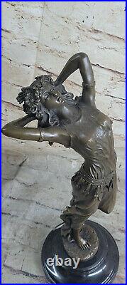 Art Déco / Nouveau Fonte Gypsy Danseuse Bronze Sculpture Statue