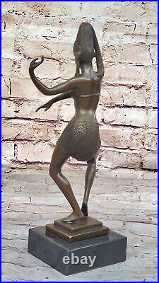 Art Déco Nouveau Fonte Hommage À Chiparus Érotique Danseuse Bronze Sculpture Art