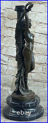 Art Déco / Nouveau Main Fabriqué Véritable Bronze Sculpture Bureau à Domicile