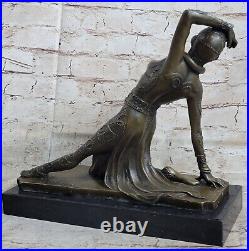 Art Déco Nouveau Par H Chiparus Danseuse Danse Dansant Bronze Sculpture Nu