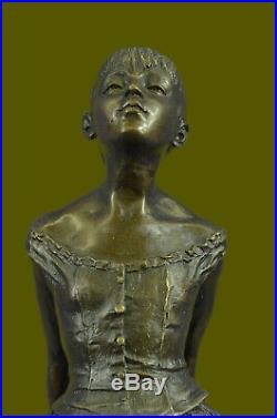 Art Déco Nouveau Prima Ballerine Danseuse Sculpture Figurine Bronze par Degas