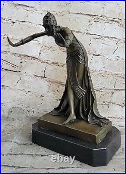 Art Déco Russe Danseurs Bronze Statue Demetre Chiparus Nouveau Sculpture Marbre