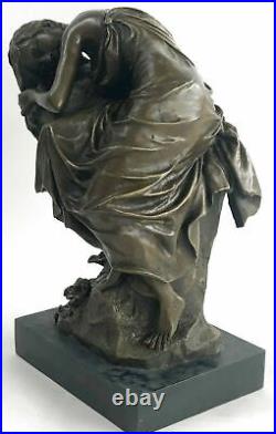 Art Déco Style Statue Sculpture Demoiselle Nue Sexy Nouveau Bronze Signe