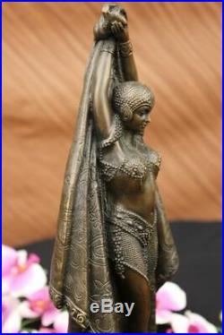Art Déco Ventre Danseuse par Chiparus Bronze Sculpture Signe Style Nouveau Lrg