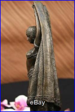 Art Déco Ventre Danseuse par Chiparus Bronze Sculpture Signe Style Nouveau Lrg