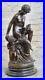 Art-Nouveau-Chair-Venus-Avec-Bebe-Ange-Classique-Ouvre-Par-Moreau-Bronze-Statue-01-dad