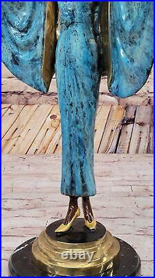 Art Nouveau Deco Bronze Mode Français Danseuse Charleston Statue Sculpture J