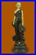Art-Nouveau-Deco-Romain-Fille-Avec-Faux-OS-Bronze-Sculpture-Lost-Cire-Figurine-01-spl