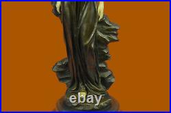 Art Nouveau Déco Romain Fille Avec Faux OS Bronze Sculpture Lost Cire Figurine