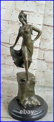 Art Nouveau Gracieux Fairly Comme Dancer Figurine Bronze Sculpture M Vallet Sale
