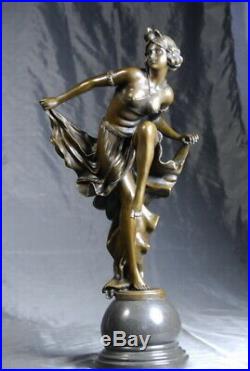 Art Nouveau Magnifique sculpture signée Gory bronze envoi gratuit